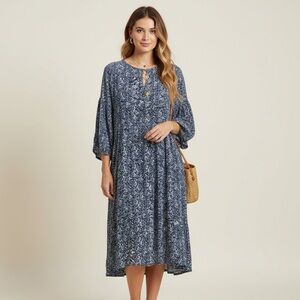 Just Female Garner Layered Oversized‎ Shapeless Bell Sleeves festival Dress